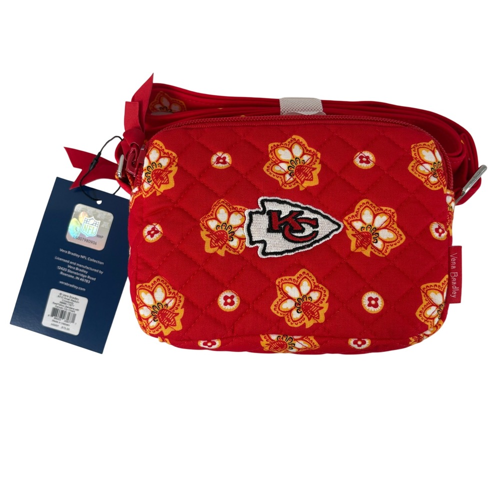 Vera Bradley RFID Stadium Crossbody Bag Kansas City Chiefs Red Bandana NFL NWT